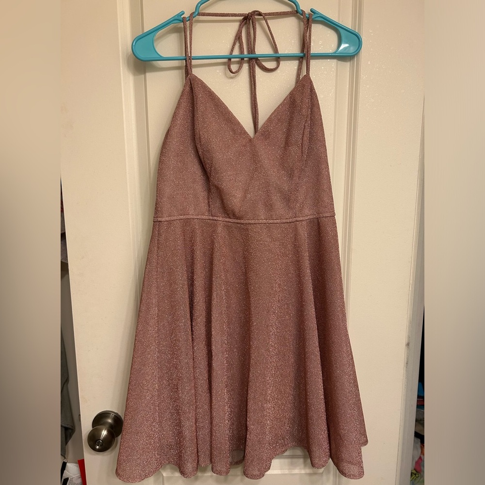 Lulu’s Pink sparkly mini dress